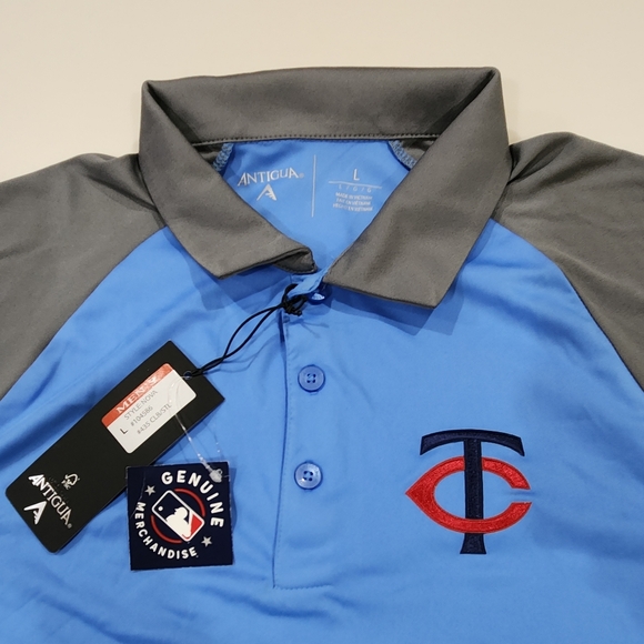 MINNESOTA TWINS|Antigua Nova Dri Fit Pullover Polo|Men's Large|Brand New w/Tags - Picture 2 of 6